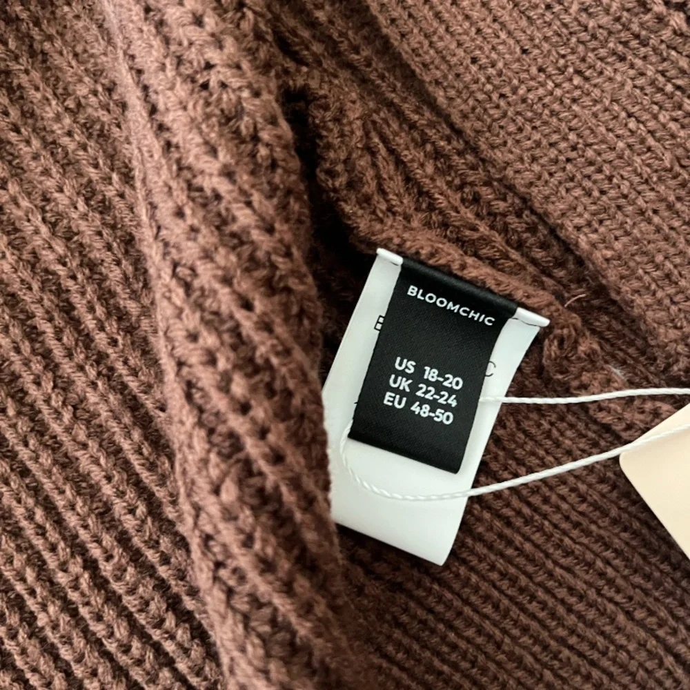 Bloomchic Brown Leopard Print Lantern Sleeve Cardigan Sweater‎ - Picture 6 of 9